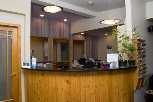Reception area at Dr. Maron's dental office